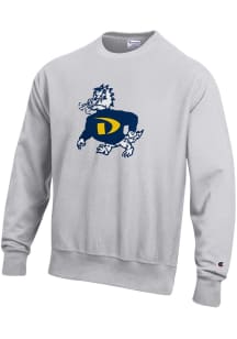 Champion Drexel Dragons Mens Silver Vault Dragon Reverse Weave Long Sleeve Crew Sweatshirt