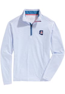Vineyard Vines Arizona Wildcats Mens Light Blue Sankaty Long Sleeve Qtr Zip Pullover