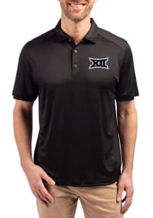 Cutter and Buck Big 12 Mens Black Forge Recycled Short Sleeve Polo