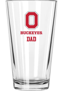 Ohio State Buckeyes Dad 16 oz Pint Glass - White
