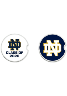 Notre Dame Fighting Irish Class of 2026 Set of 2 Car Coaster - White