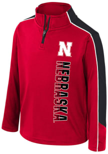 Colosseum Nebraska Cornhuskers Toddler Red Bandit Long Sleeve Qtr Zip