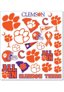 Clemson Tigers 8"x10" Stickers - Orange