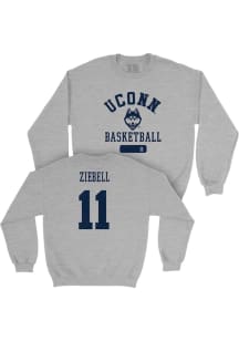 Allie Ziebell UConn Huskies Mens Grey NIL Varsity Player Crew