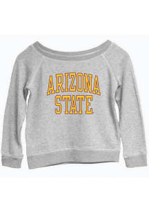 Summit Sportswear Arizona State Sun Devils Girls Grey Kylie Long Sleeve Sweatshirt
