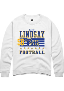 mason lindsay Pitt Panthers Mens White Football NIL Striped Player Crew