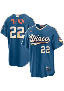 Christian Yelich Nike Milwaukee Brewers Mens Blue City Connect 2.0 Limited Baseball Jersey