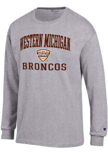 Champion Western Michigan Broncos Grey MAC Arch Jersey Long Sleeve T Shirt