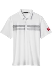 Travis Mathew Nebraska Cornhuskers Mens White Top Recruit Short Sleeve Fashion Polo