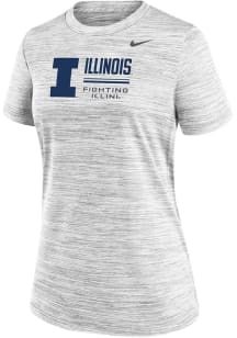 Nike Illinois Fighting Illini Womens White Velocity Short Sleeve T-Shirt
