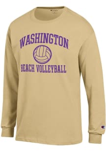 Champion Washington Huskies Gold Beach Volleyball Icon Jersey Long Sleeve T Shirt
