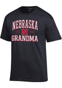 Champion Nebraska Cornhuskers Black Est. Date Grandma Jersey Short Sleeve T Shirt