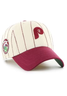 47 Philadelphia Phillies Rawlings Pin Stripe Clean Up Adjustable Hat - White