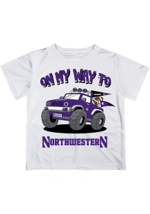 Vive La Fete Northwestern Wildcats Youth White On My Way Short Sleeve T-Shirt