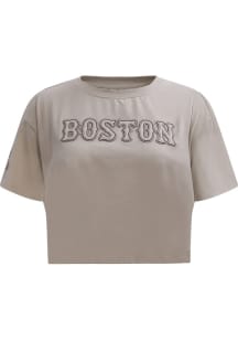 Pro Standard Boston Red Sox Womens Tan Neutral Short Sleeve T-Shirt
