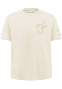 Pro Standard Miami Heat Boys White Neutral Short Sleeve Fashion Tee