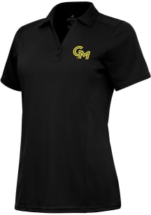 Antigua George Mason University Womens Black Tribute Short Sleeve Polo Shirt