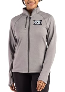 Cutter and Buck Big 12 Womens Graphite Peshastin Long Sleeve Full Zip Jacket
