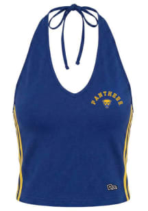 Hype and Vice Pitt Panthers Womens Blue Cheer Halter Tank Top