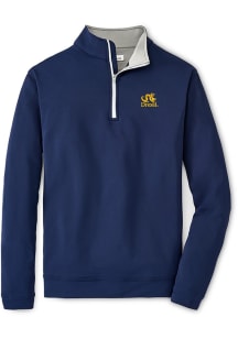 Peter Millar Drexel Dragons Mens Navy Blue Perth Long Sleeve Qtr Zip Pullover