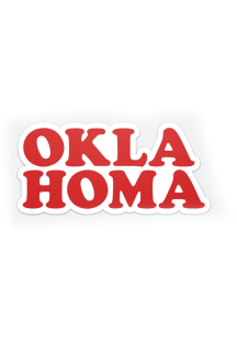 Oklahoma 3.5 x 3.5 in Stickers - Red