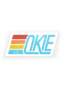 Oklahoma 5 x 2.3 in Stickers - Blue