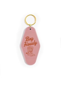 Oklahoma Motel Key design Keychain - Pink