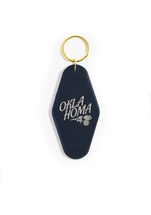Oklahoma Motel Key design Keychain - Teal