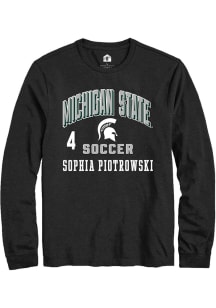 Sophia Piotrowski Michigan State Spartans Black NIL Arch Logo Long Sleeve Player T Shirt