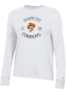 Champion Oklahoma State Cowboys Womens White Core LS Tee