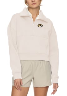 Missouri Tigers Womens White Scuba Qtr Zip