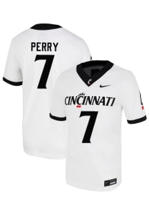 Zylan Perry  Nike Cincinnati Bearcats White NIL Name And Number Football Jersey