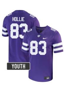Jackson Hollie K-State Wildcats Youth Purple Nike NIL Name And Number Football Jersey