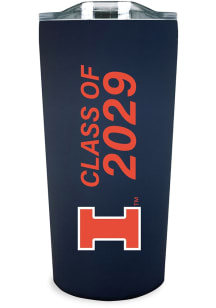 Illinois Fighting Illini 18oz Class of 2029 Soft Touch Stainless Steel Tumbler - Navy Blue