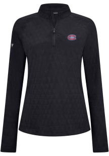 Levelwear Montreal Canadiens Womens Black Spike 3D Embroidered Patch Hooded Sweatshirt
