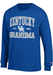 Champion Kentucky Wildcats Blue Est. Date Grandma Jersey Long Sleeve T Shirt