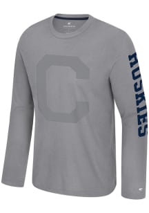 Colosseum UConn Huskies Grey Heather Richie Long Sleeve T Shirt