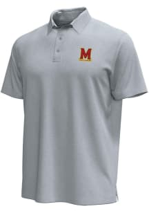 Under Armour Maryland Terrapins Mens Grey Icon Short Sleeve Polo