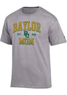 Champion Baylor Bears Grey EST Date Mom Jersey Short Sleeve T Shirt
