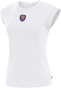 Antigua Orlando City SC Womens White Show Off Short Sleeve T-Shirt