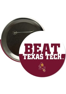 Arizona State Sun Devils BEAT Texas Tech 3" Button - Garnet