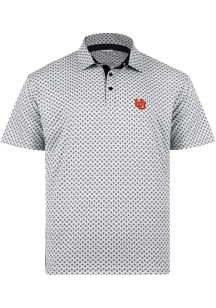 Swannies Utah Utes Mens White Hazelwood Short Sleeve Polo