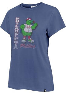 Phillie Phanatic  47 Philadelphia Phillies Womens Blue Frankie Phillie Phanatic Short Sleeve T-Shi..