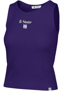 47 K-State Wildcats Womens Purple Straight Cut Tank Top