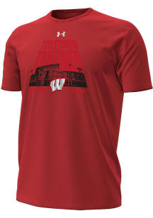 Under Armour Wisconsin Badgers Red Title Town Takeover Short Sleeve T Shirt