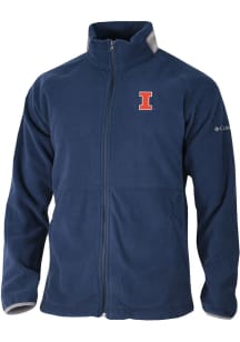 Columbia Illinois Fighting Illini Mens Navy Blue Everest Ridge Long Sleeve Full Zip Jacket