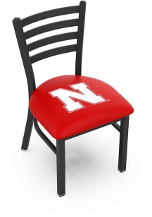 Nebraska Cornhuskers Stationary Black Wrinkle Finish Pub Stool - Black