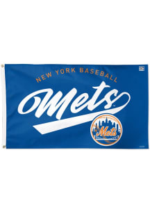New York Mets 3x5 Logo Grommet Silk Screen Grommet Flag - Blue