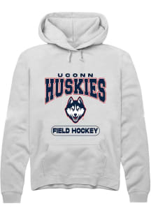 Summit Sportswear UConn Huskies Mens White Field Hockey Long Sleeve Hoodie