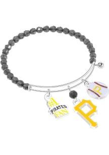 Pittsburgh Pirates 3 Charm Womens Bracelet